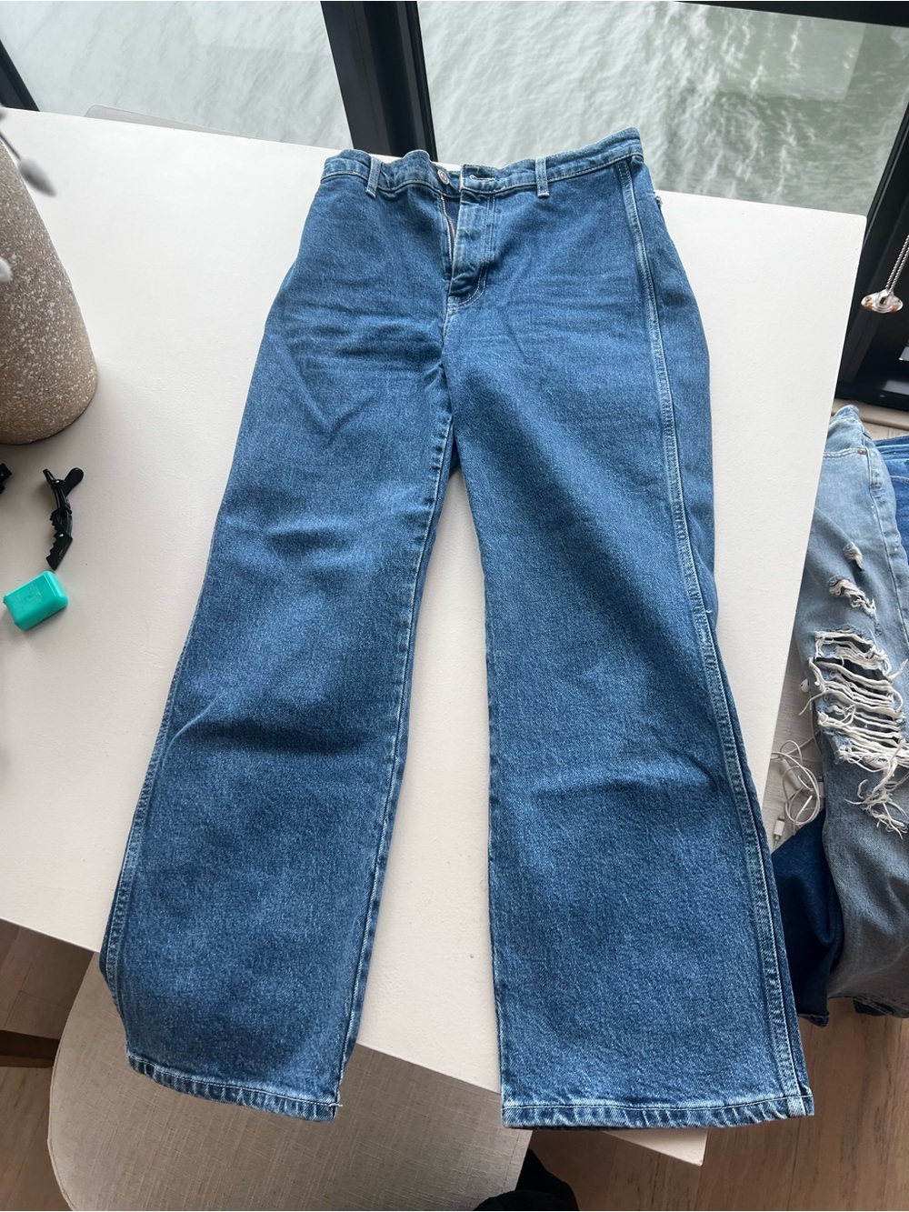 Reformation Jean SET Classic Blue Wide-Leg Women’s Jeans